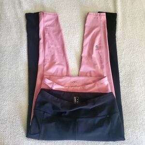 Bundle~2 Leggings Medium Pink & Black Workout Walking Yoga Fitness